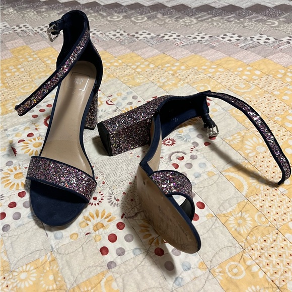 Multicolour glitter block heels size 9 worn once - Picture 2 of 7